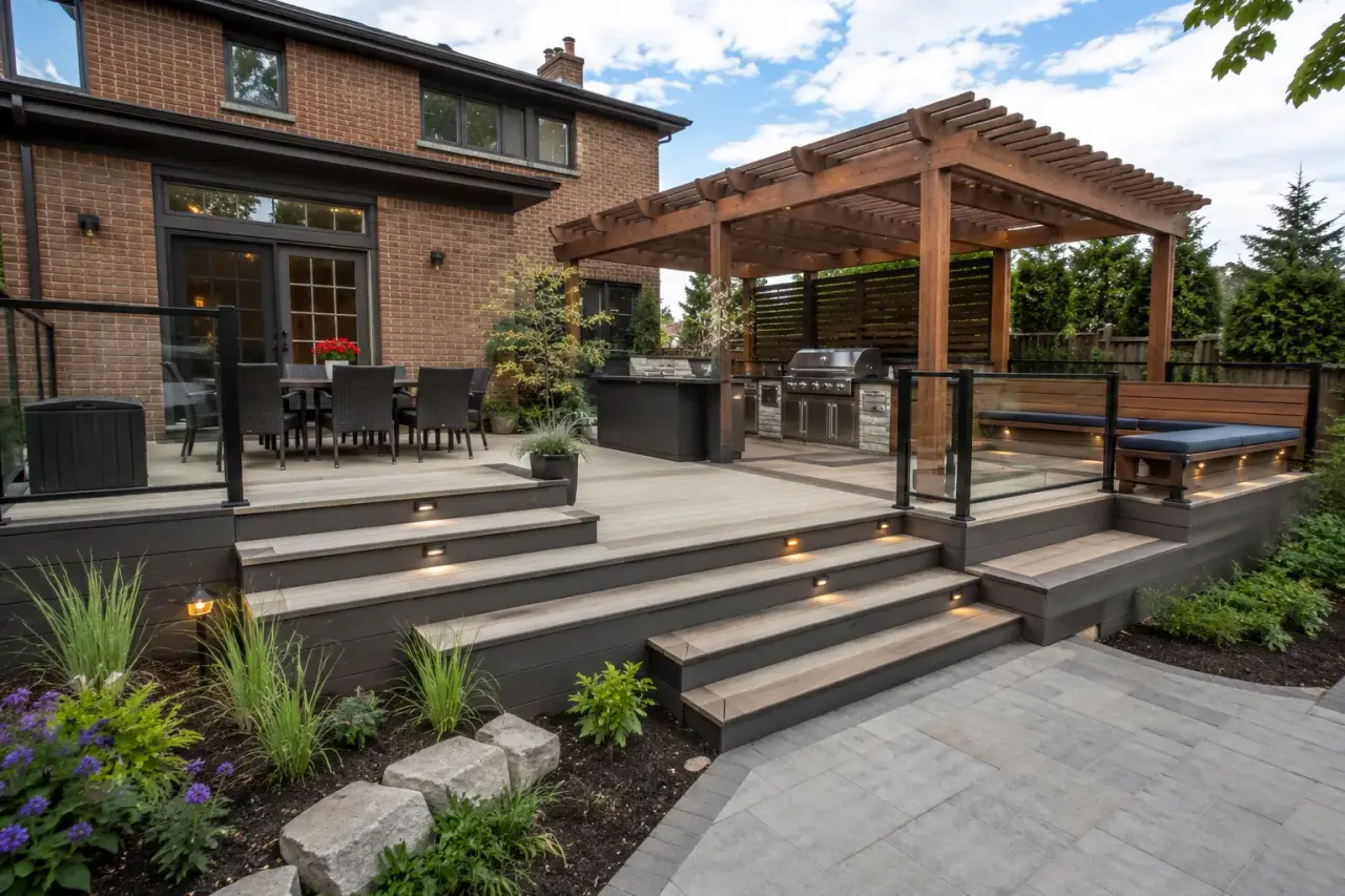 Decks and Outdoor Living being designed and built by Andare Homes