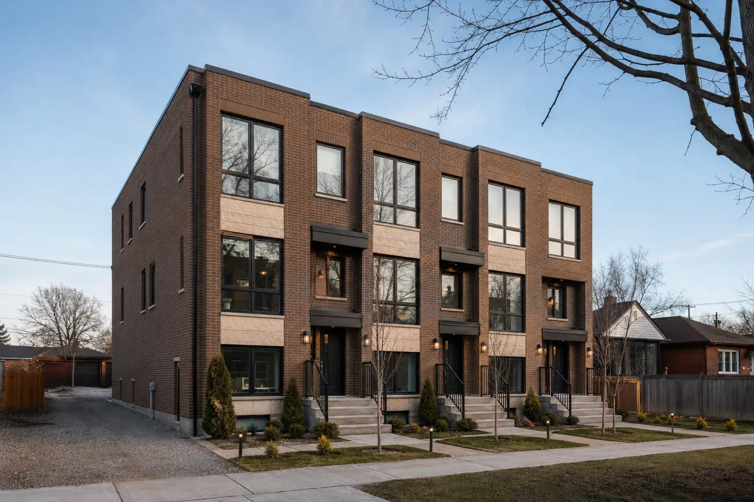 Fourplex Construction, designed and built by Andare Homes