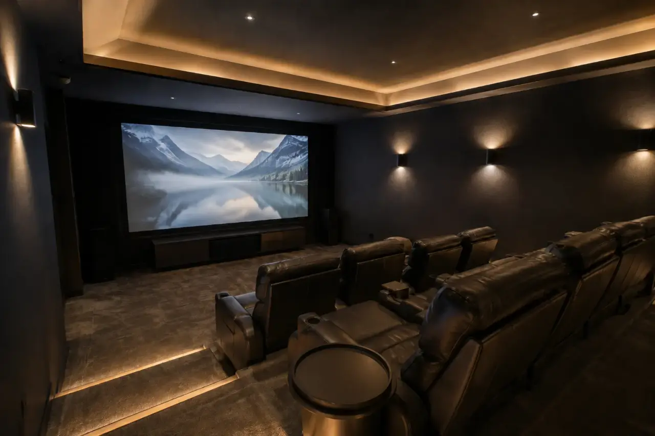 Home Theatres and Media Rooms being designed and built by Andare Homes