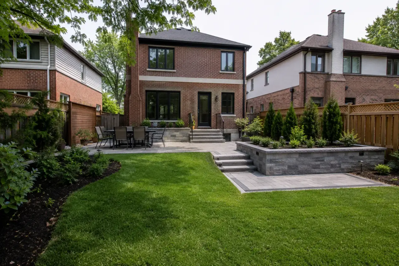 Residential Landscaping being designed and built by Andare Homes