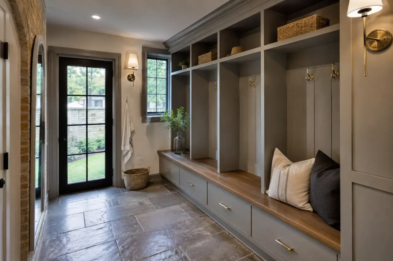 Mudroom and Entryway Renovations being designed and built by Andare Homes
