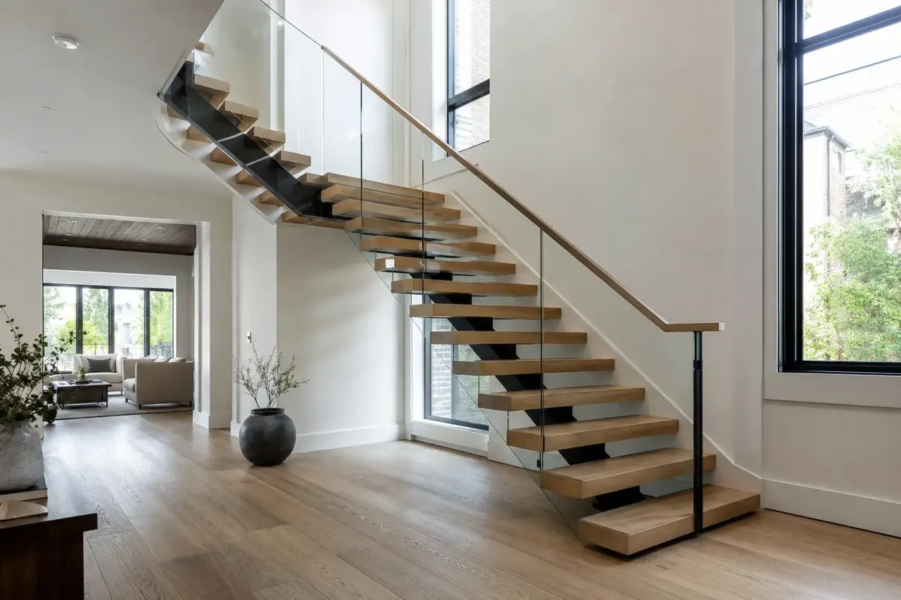 Custom Stairs and Railings being designed and built by Andare Homes