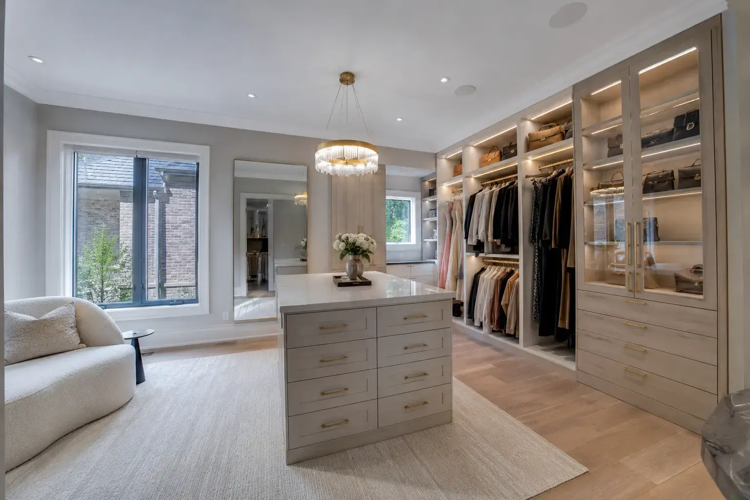Walk In Closets and Dressing Rooms, designed and built by Andare Homes