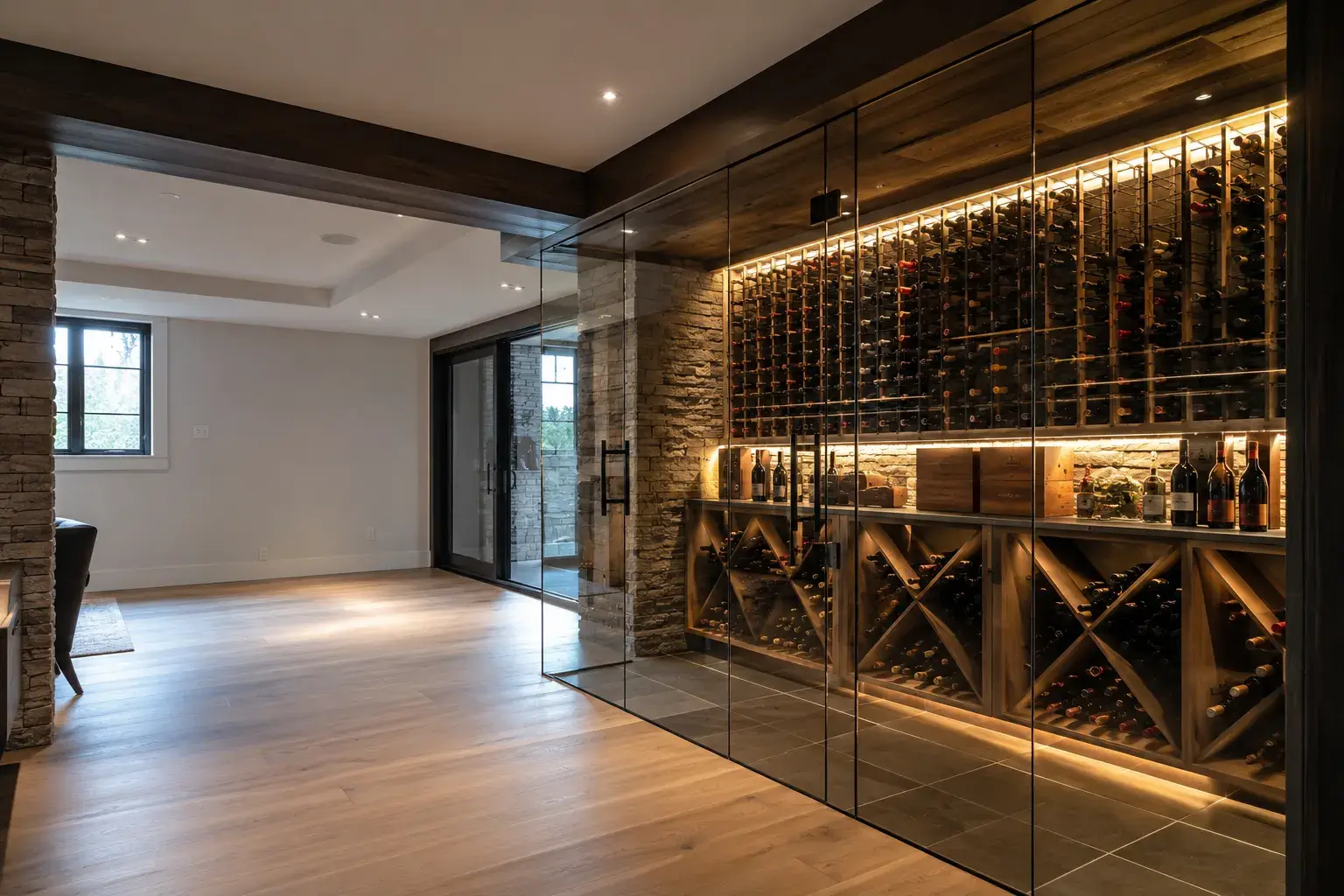 Wine Cellars, designed and built by Andare Homes
